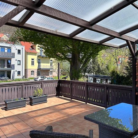 Schoene Altbauwohnung Mit Grosser Sonnenterrasse Rudolstadt Dış mekan fotoğraf