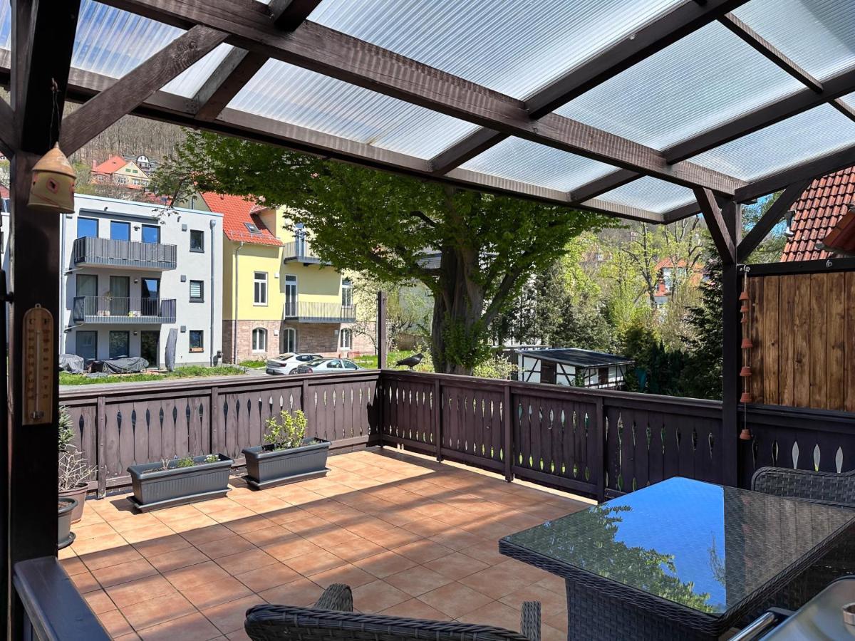 Schoene Altbauwohnung Mit Grosser Sonnenterrasse Rudolstadt Dış mekan fotoğraf